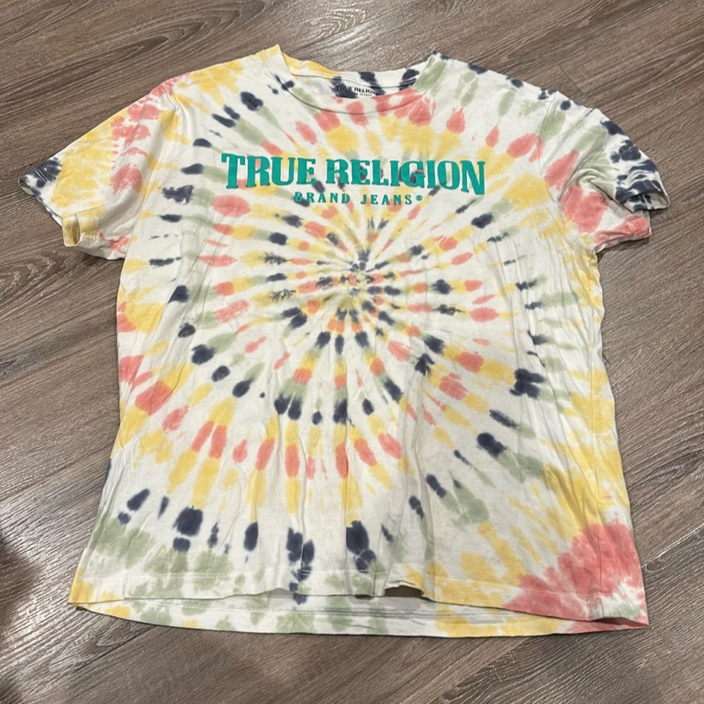 True Religion tie dye men’s shirt. Size L.